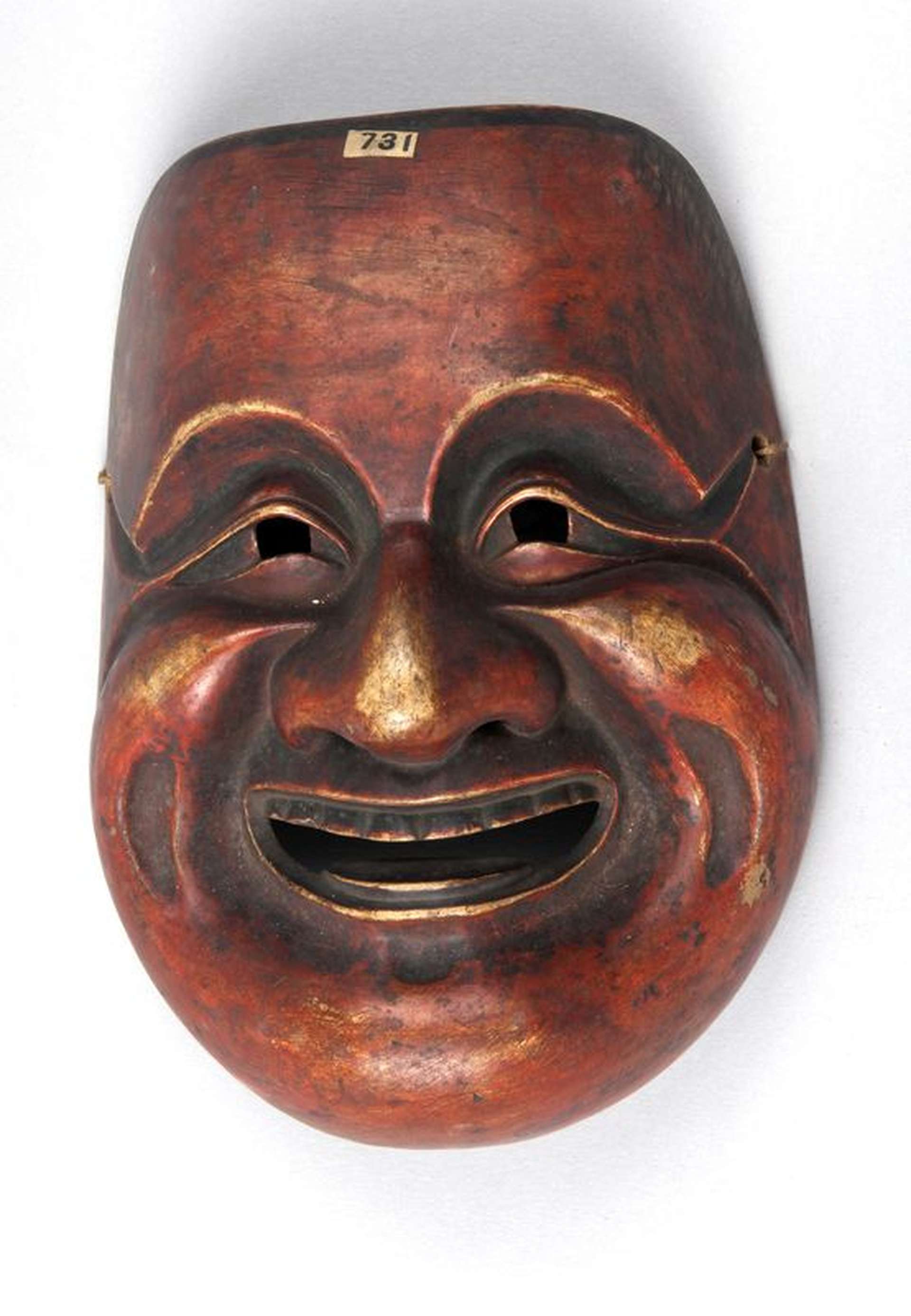 AD 667 : Japon, Masque de théâtre Kyôgen, période d’Edo, XVIIIe siècle