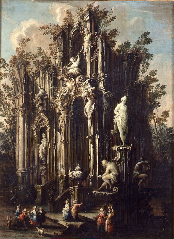Gherardo Poli, Fantaisie d’architecture en ruine avec la naissance de Vénus, vers 1730-1735