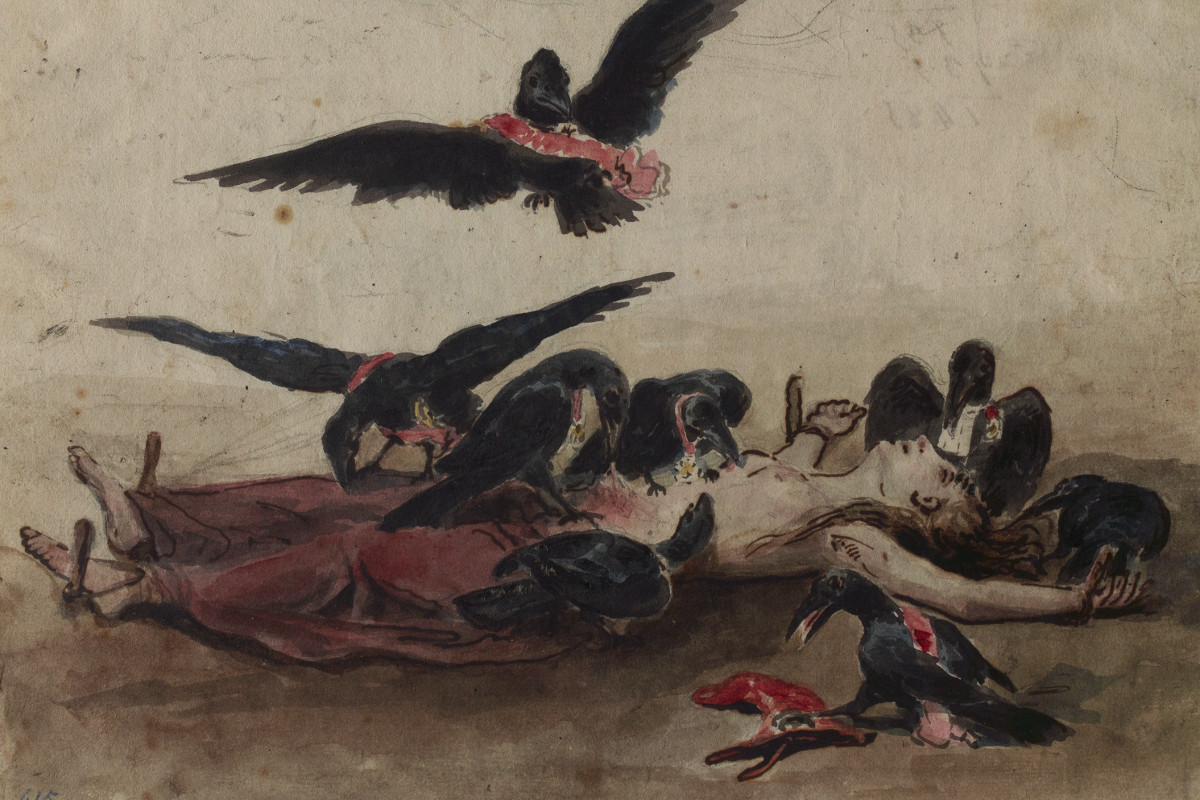 Grandville, La France livrée aux corbeaux, 1831 (c) Nancy, musée des Beaux-Arts