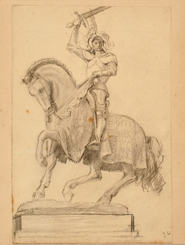 Mathias Schiff, Projet pour la statue équestre de René II, 1882